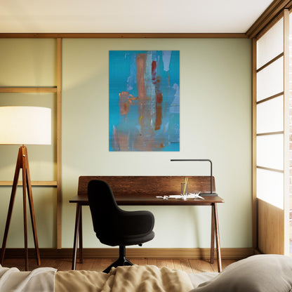 In on Blue - 1976 - Helen Frankenthaler Brushed Aluminum Print - 70x100 cm / 28x40 inches | Helen Frankenthaler Aluminum Print | Helen Frankenthaler Prints