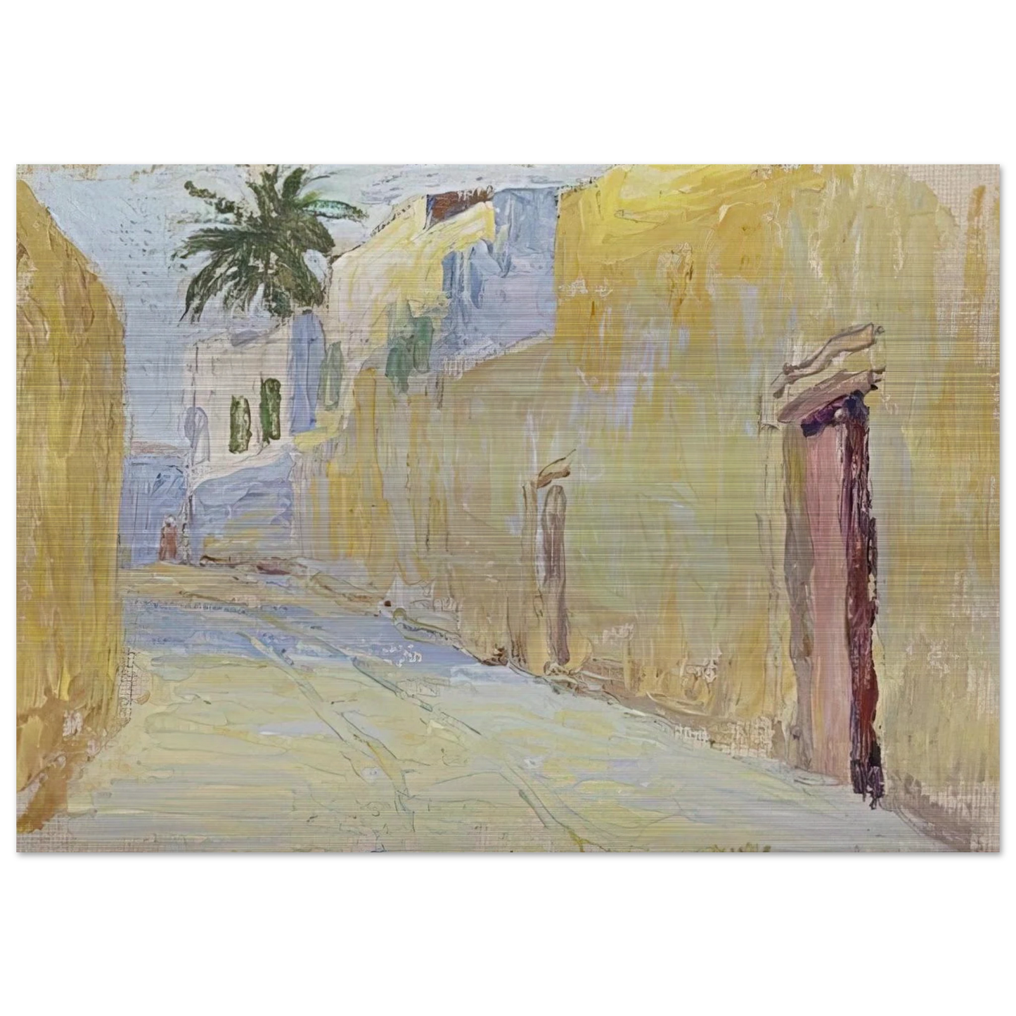 ALLEY IN TUNIS - Gabriele Munter Brushed Aluminum Print - 70x100 cm / 28x40 inches | Gabriele Munter Aluminum Print | Gabriele Munter Prints