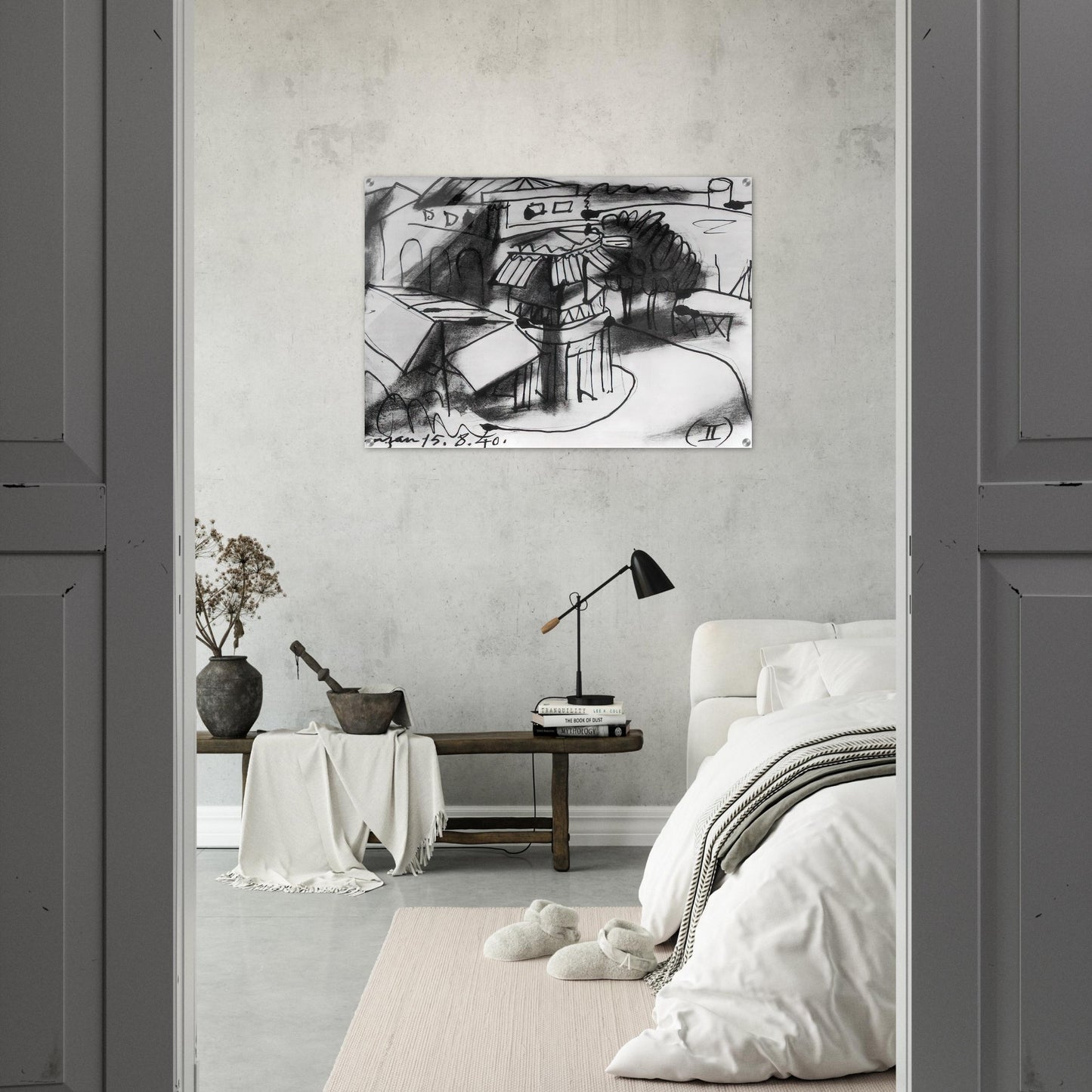 Café in Royan - 1940 - Pablo Picasso Acrylic Print - 70x100 cm / 28x40″ inches | Pablo Picasso Wall Art | Pablo Picasso Prints