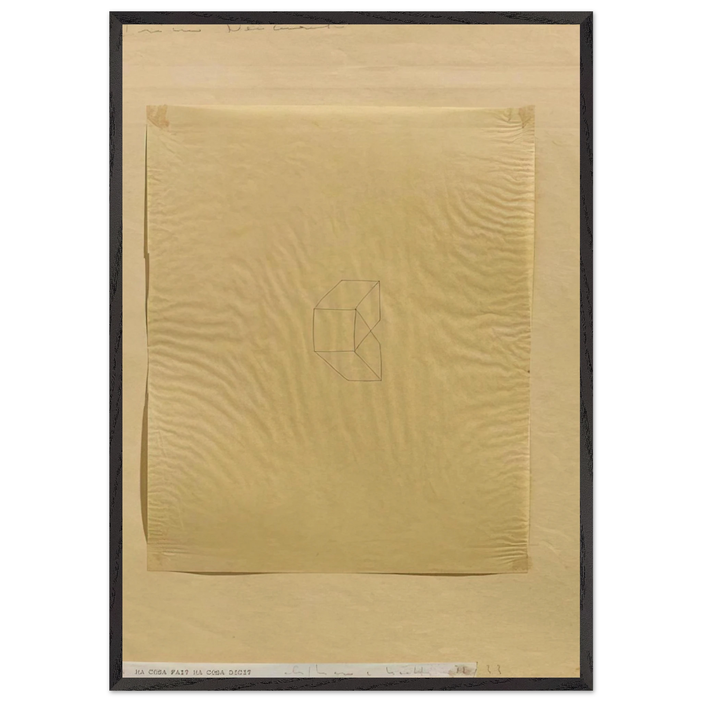 MA COSA FAI MA COSA DICI 1972 - Alighiero Boetti 70x100 cm / 28x40 inches Framed Art Print – Black Wooden Frame