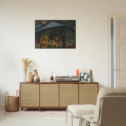BERGLANDSCHAFT MIT H USERN 1912 - Alexej von Jawlensky Brushed Aluminum Print - 70x100 cm / 28x40 inches | Alexej von Jawlensky Aluminum Print | Alexej von Jawlensky Prints