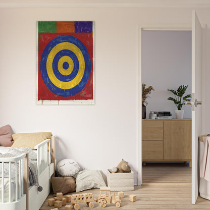 TARGET ULAE 147 1974 - Jasper Johns Brushed Aluminum Print - 70x100 cm / 28x40 inches | Jasper Johns Aluminum Print | Jasper Johns Prints