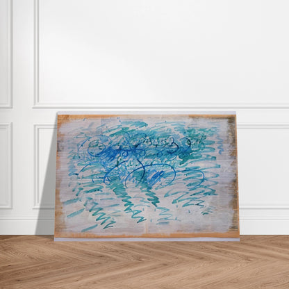 Untitled Blue Zig-Zags - 1988 - Paul Thek Brushed Aluminum Print - 70x100 cm / 28x40 inches | Paul Thek Aluminum Print | Paul Thek Prints