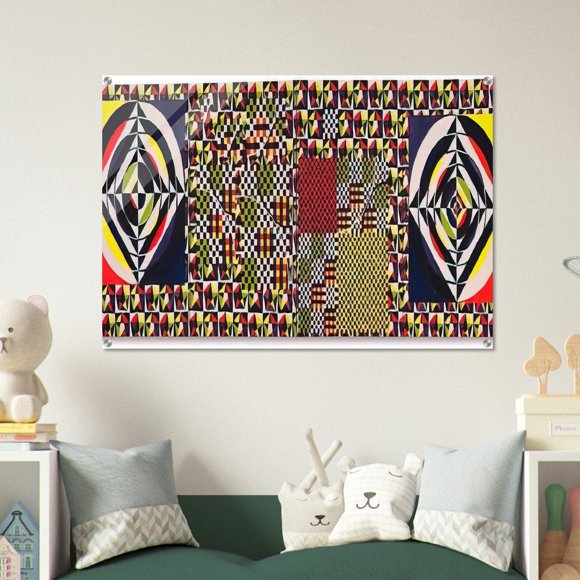 The Pythagorean Theorem - 1964 - Alfred Jensen Acrylic Print - 70x100 cm / 28x40″ inches