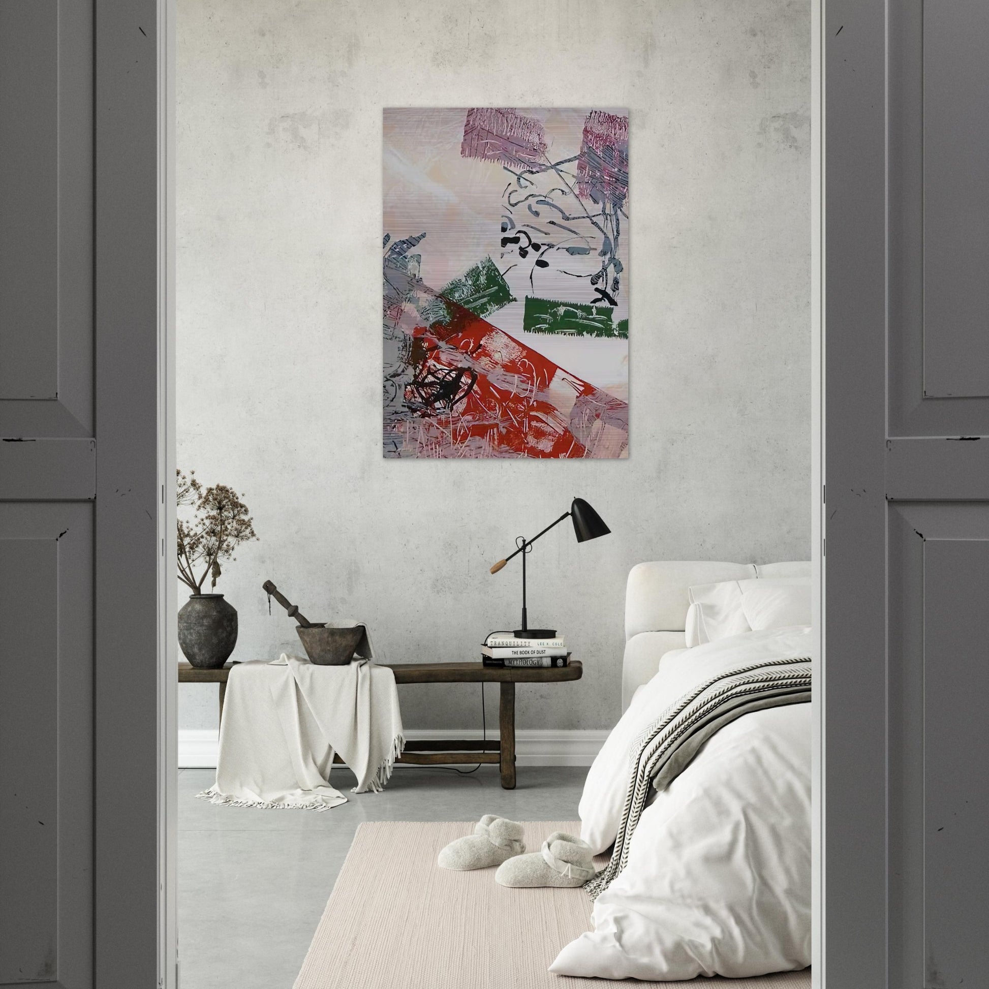 Lithograph 1968 - Jean-Paul Riopelle Brushed Aluminum Print - 70x100 cm / 28x40 inches | Jean-Paul Riopelle Aluminum Print | Jean-Paul Riopelle Prints