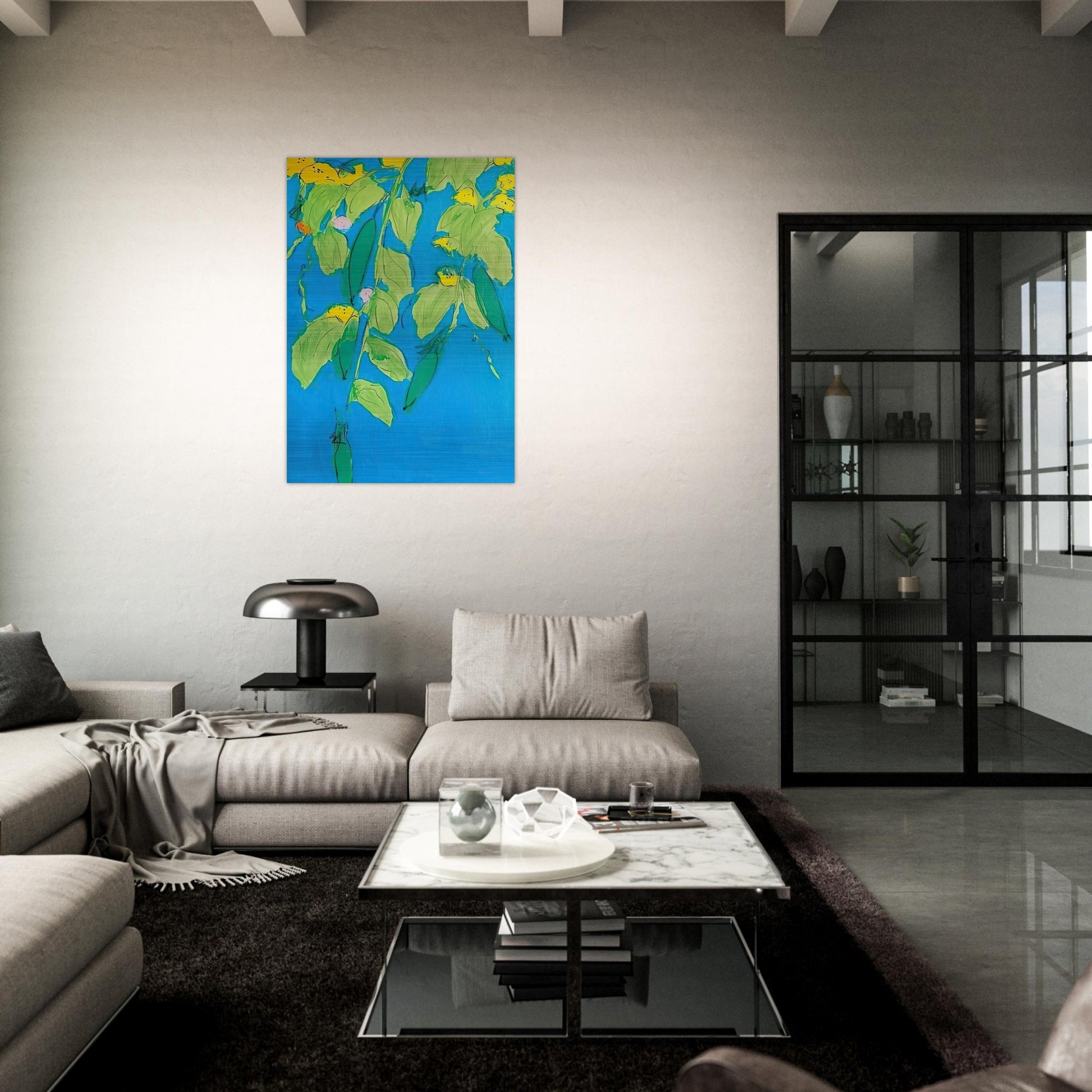 Summer Days - 2008 - Walasse Ting Brushed Aluminum Print - 70x100 cm / 28x40 inches | Walasse Ting Aluminum Print | Walasse Ting Prints