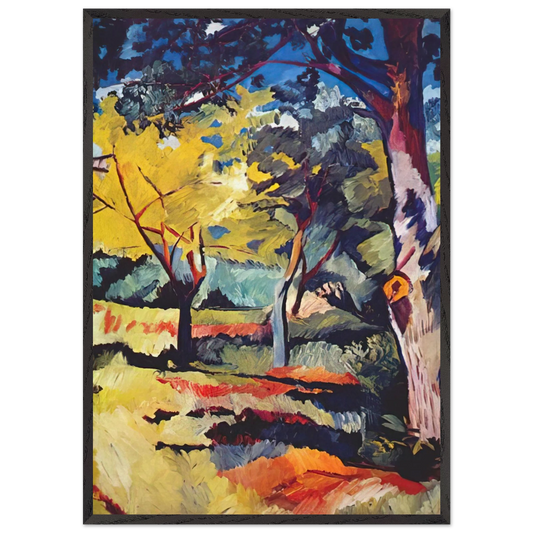 Landscape at Ladyzhino - 1908 - Natalia Goncharova 70x100 cm / 28x40 inches Framed Art Print – Black Wooden Frame