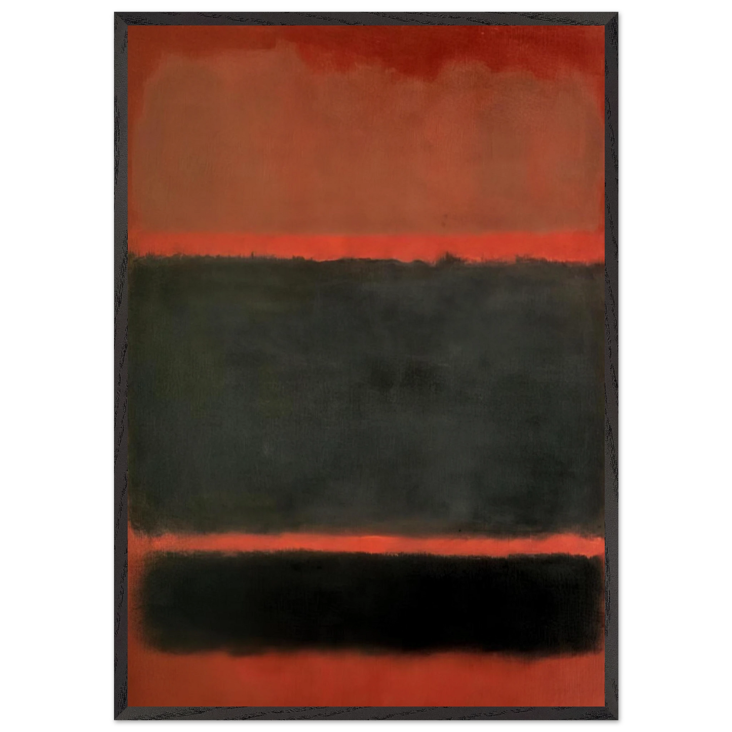 No20 - 1957 - Mark Rothko 70x100 cm / 28x40 inches Framed Art Print – Black Wooden Frame