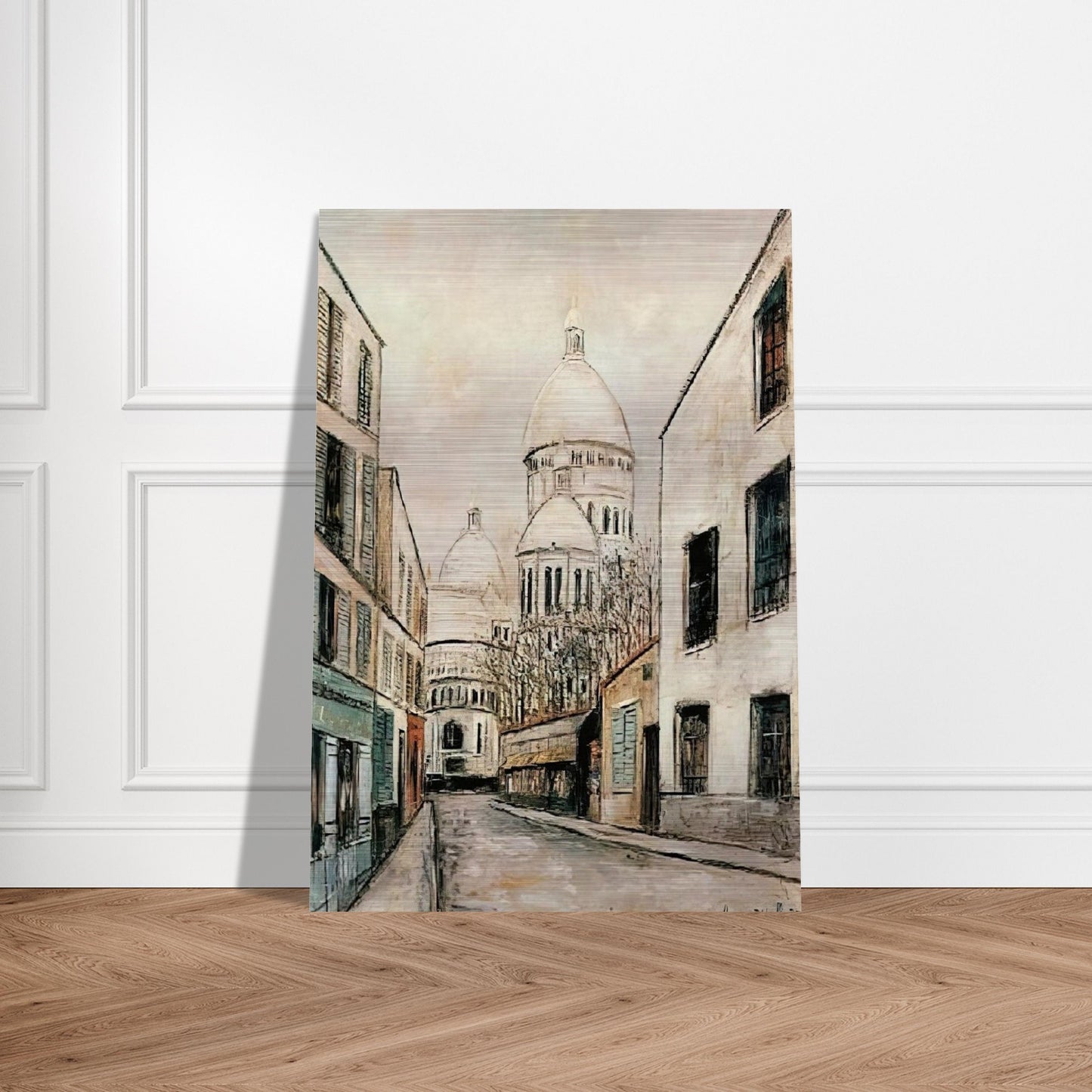 SACRE COEUR 1 - Maurice Utrillo Brushed Aluminum Print - 70x100 cm / 28x40 inches | Maurice Utrillo Aluminum Print | Maurice Utrillo Prints