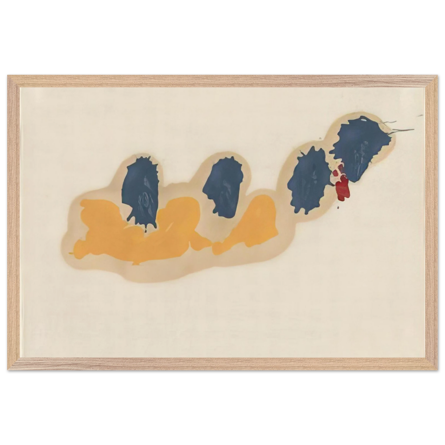 Helen Frankenthaler - April IV - 1960 Wall art - 30x40 cm / 12x16 inches - Premium Wooden Framed Poster With Fine Art Paper-canvas - Black frame