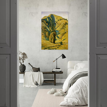 Hill of the Sun, San Anselmo, California - Childe Hassam Brushed Aluminum Print - 70x100 cm / 28x40 inches | Childe Hassam Aluminum Print | Childe Hassam Prints