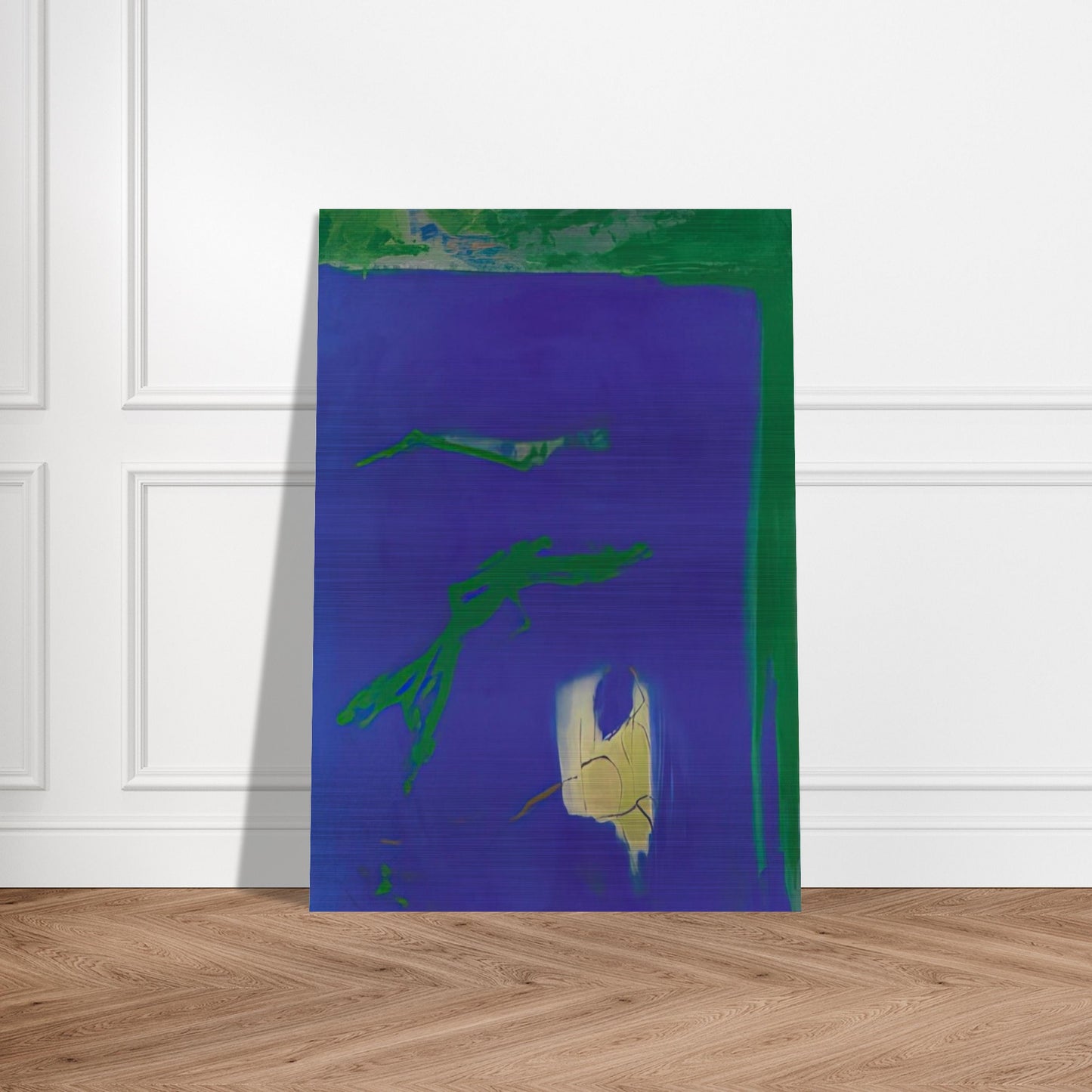 AZUL 1994 - Esteban Vicente Brushed Aluminum Print - 70x100 cm / 28x40 inches | Esteban Vicente Aluminum Print | Esteban Vicente Prints