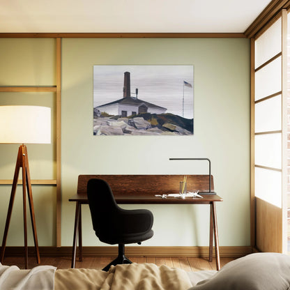 House of the Foghorn, I - Edward Hopper Brushed Aluminum Print - 70x100 cm / 28x40 inches | Edward Hopper Aluminum Print | Edward Hopper Prints