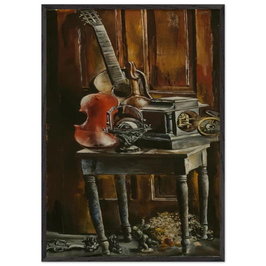 THIS ICHNOLITE OF MINE - Ivan Albright 70x100 cm / 28x40 inches Framed Art Print – Black Wooden Frame