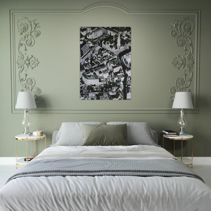 TOWNSCAPE MU 1968 - Gerhard Richter Brushed Aluminum Print - 70x100 cm / 28x40 inches | Gerhard Richter Aluminum Print | Gerhard Richter Prints