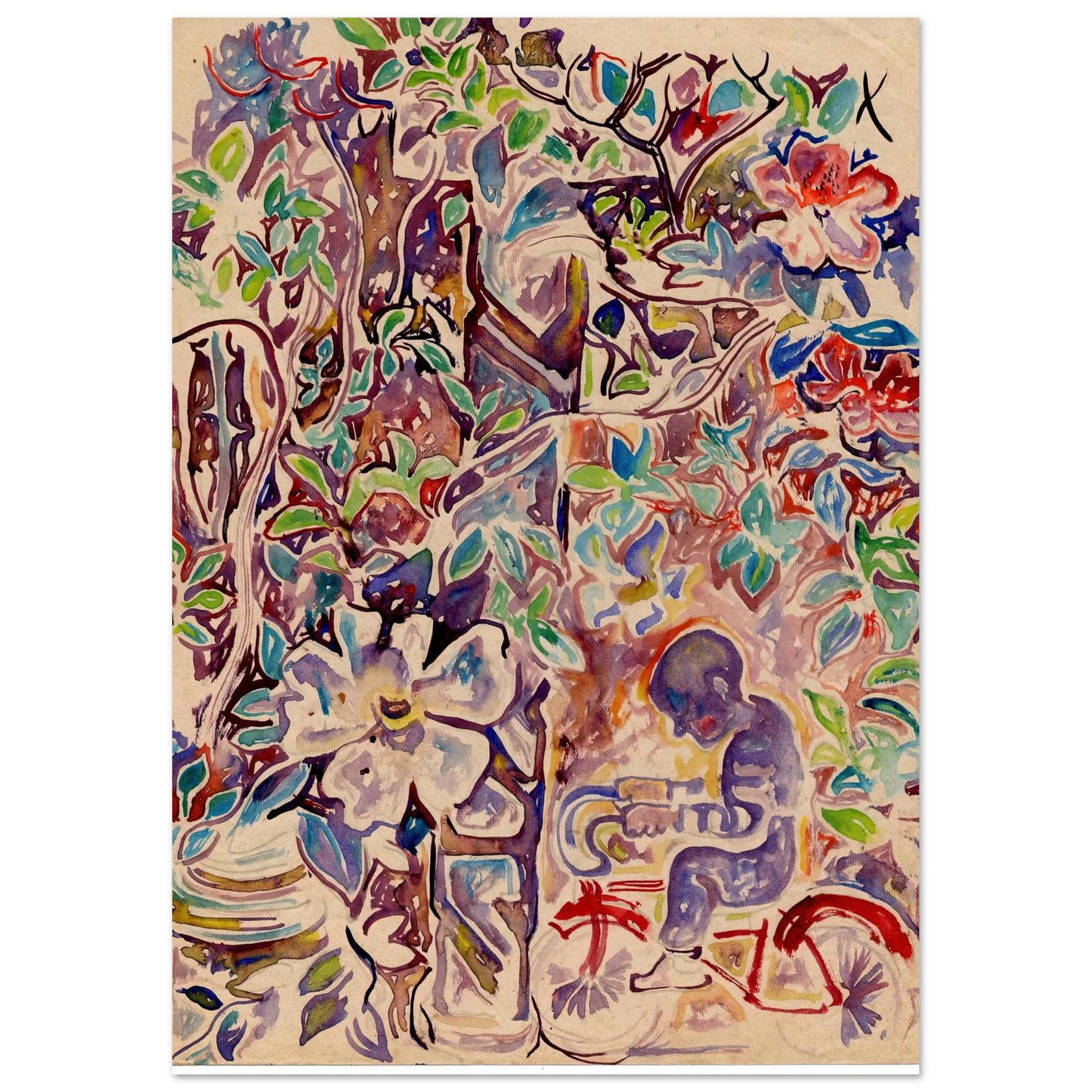 Walter Inglis Anderson - Walter Anderson Wall art - 50x70 cm / 20x28 inches - Premium Wooden Framed Poster With Fine Art Paper-canvas - Wood frame
