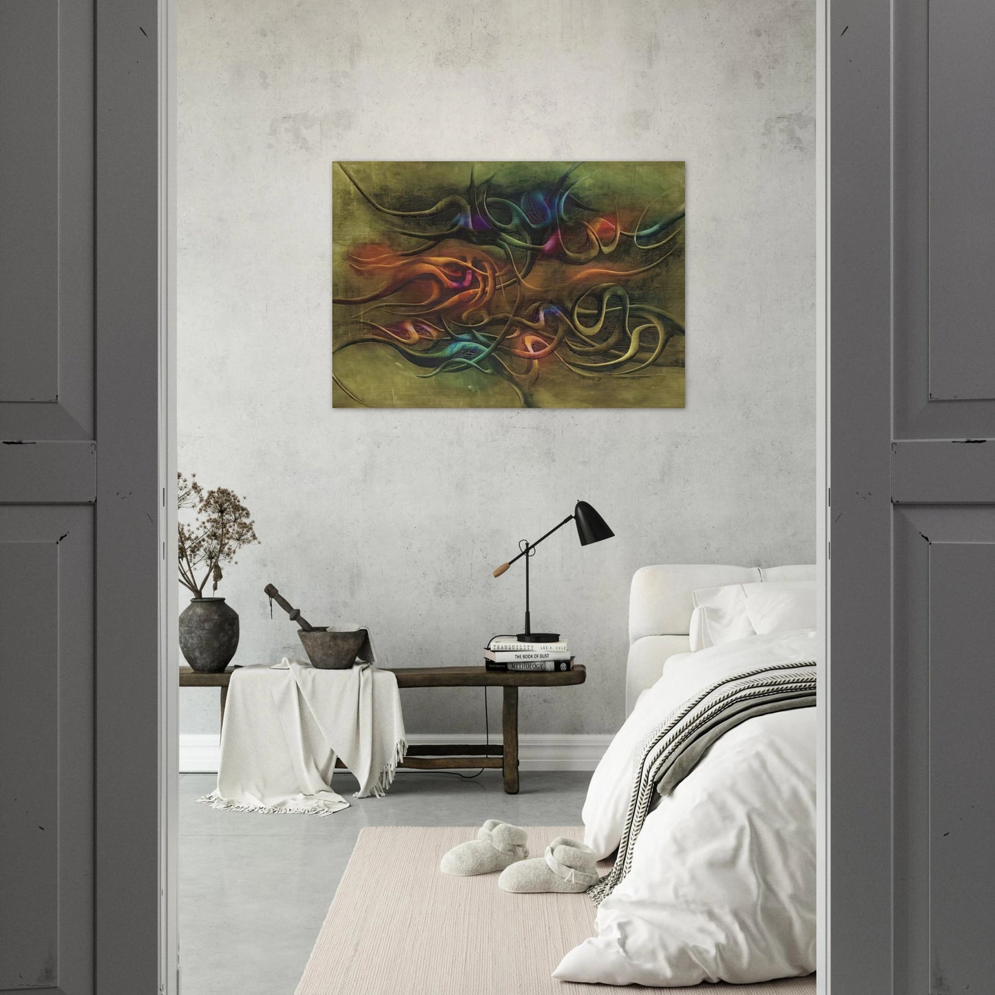 Peinture - Surrealism - Simon Hantai Brushed Aluminum Print - 70x100 cm / 28x40 inches | Simon Hantai Aluminum Print | Simon Hantai Prints
