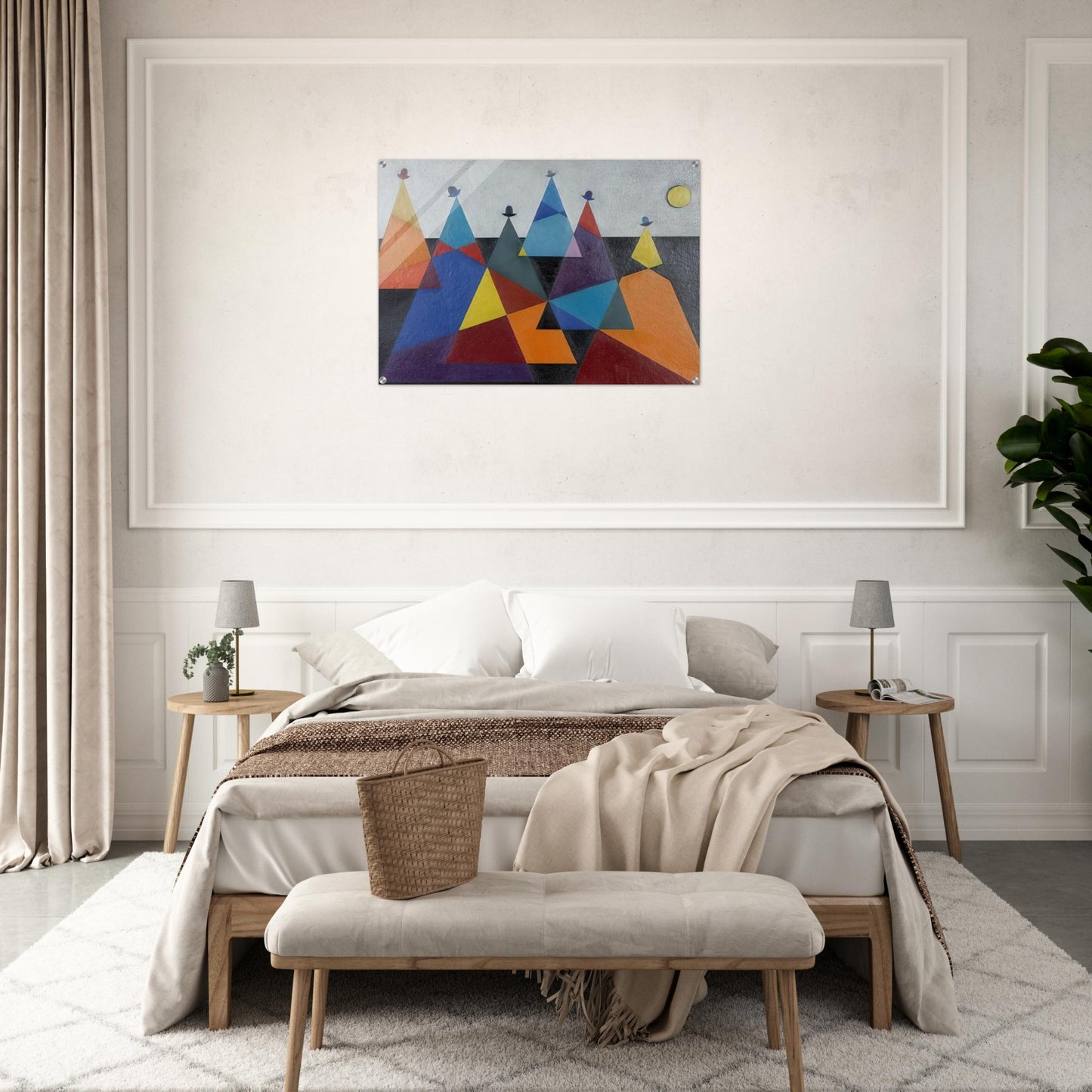 Untitled Mountains - 1955 - Omar Rayo Acrylic Print - 70x100 cm / 28x40″ inches | Omar Rayo Wall Art | Omar Rayo Prints