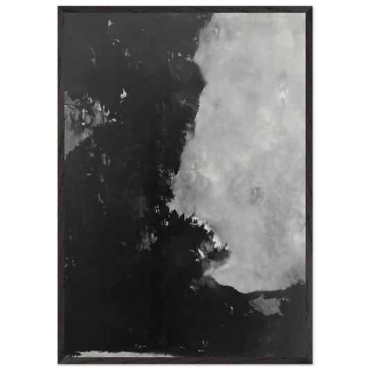 Untitled Black Painting - 1950 N2 - Edward Corbett 70x100 cm / 28x40 inches Framed Art Print – Black Wooden Frame