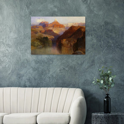 Zoroaster Peak Grand Canyon, Arizona - Thomas Moran Brushed Aluminum Print - 70x100 cm / 28x40 inches | Thomas Moran Aluminum Print | Thomas Moran Prints