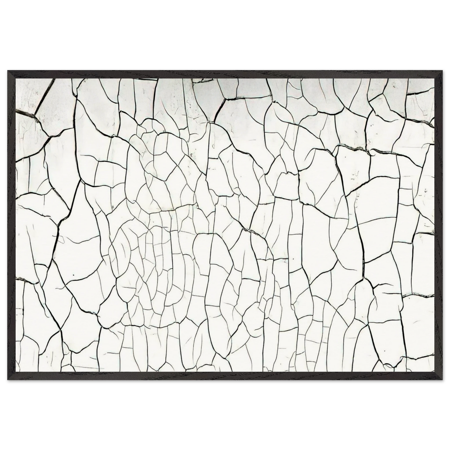 White Cretto - 1975 - Alberto Burri 70x100 cm / 28x40 inches Framed Art Print – Black Wooden Frame