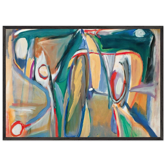 Sans titre Paris rue Git-le-Coeur - 1962 - Bram van Velde 70x100 cm / 28x40 inches Framed Art Print – Black Wooden Frame