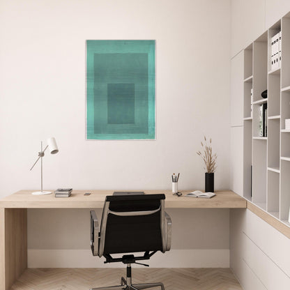 STUDY FOR HOMAGE TO THE SQUARE 1 - Josef Albers Brushed Aluminum Print - 70x100 cm / 28x40 inches | Josef Albers Aluminum Print | Josef Albers Prints