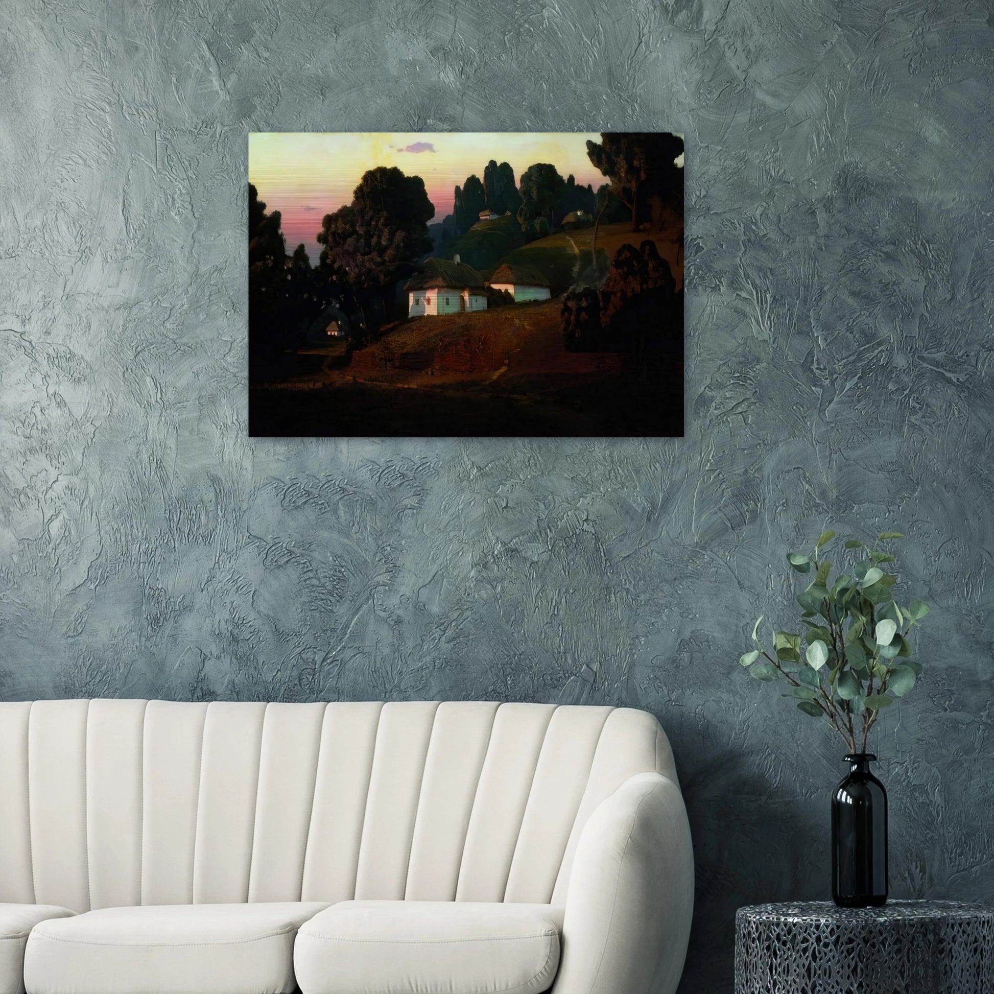Evening in Ukraine - Arkhyp Kuindzhi Brushed Aluminum Print - 70x100 cm / 28x40 inches | Arkhyp Kuindzhi Aluminum Print | Arkhyp Kuindzhi Prints