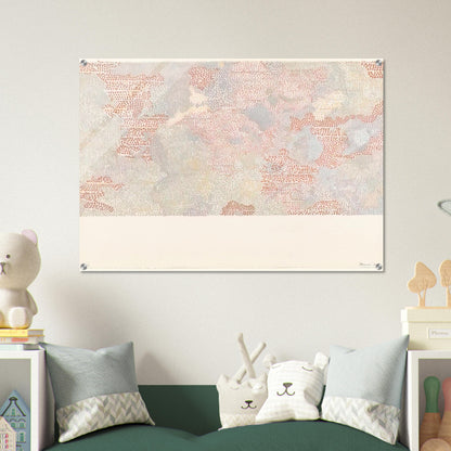 MASKELYNE DA REGION OF THE MOON FROM THE SERIES LUNAR MAPS 1972 - Nancy Graves Acrylic Print - 70x100 cm / 28x40″ inches
