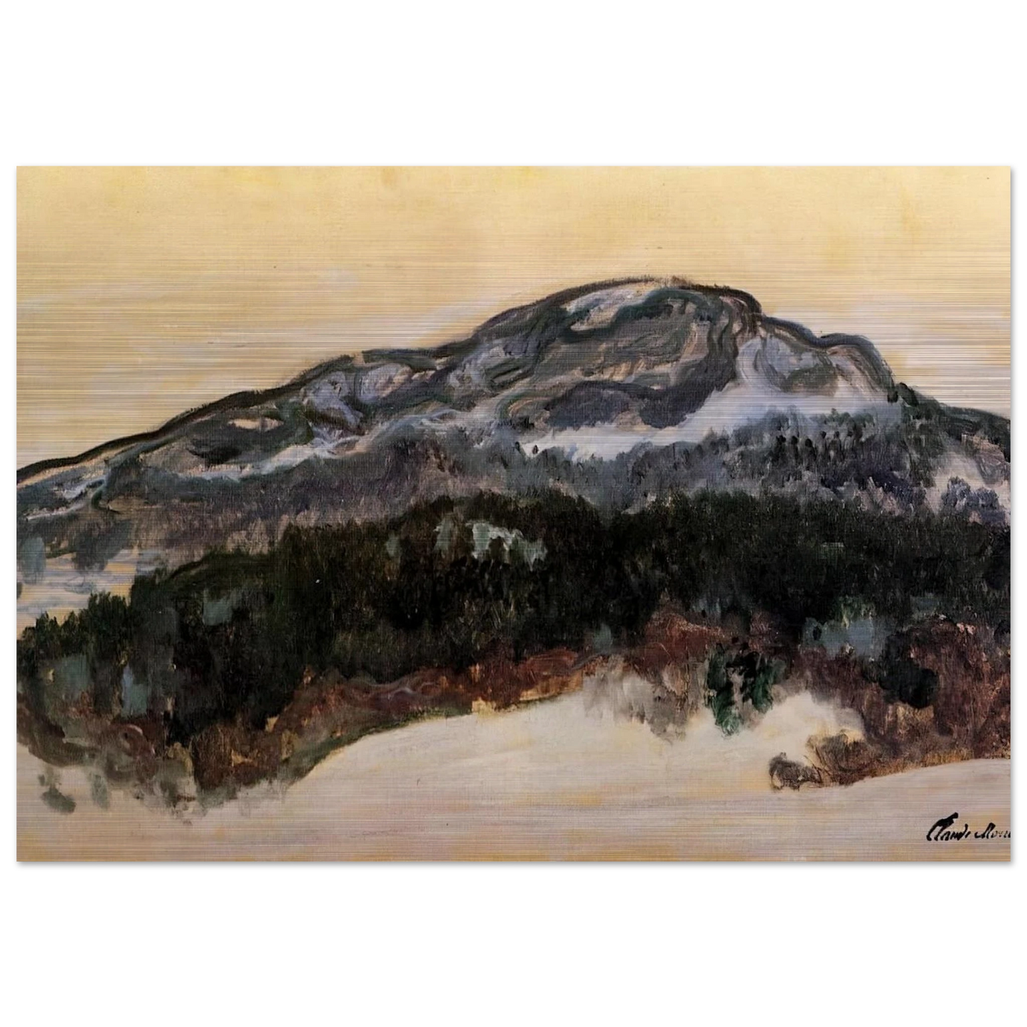 Mount Kolsaas, Norway - claude monet Brushed Aluminum Print - 70x100 cm / 28x40 inches | claude monet Aluminum Print | claude monet Prints