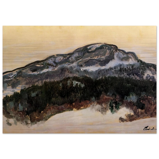 Mount Kolsaas, Norway - claude monet Brushed Aluminum Print - 70x100 cm / 28x40 inches | claude monet Aluminum Print | claude monet Prints