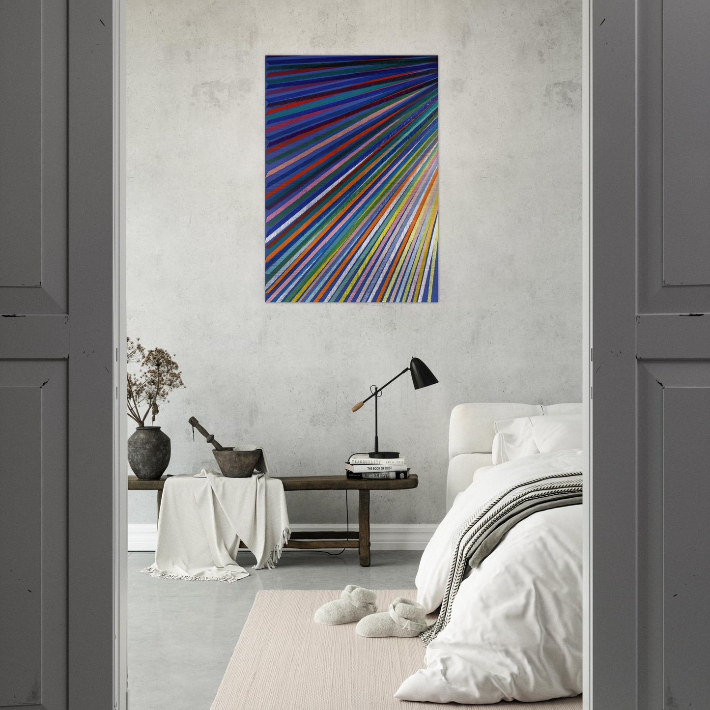 Apex - 1984 - Piero Dorazio Brushed Aluminum Print - 70x100 cm / 28x40 inches | Piero Dorazio Aluminum Print | Piero Dorazio Prints