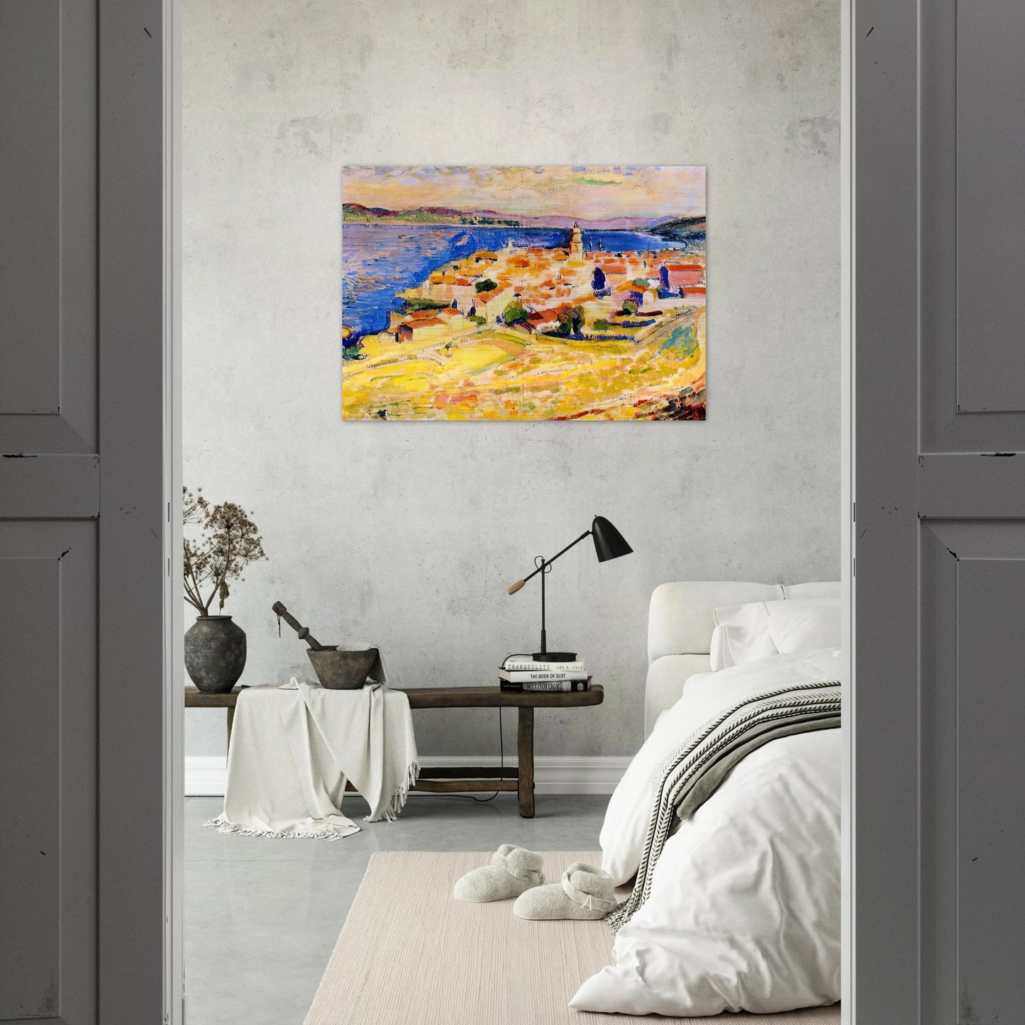 VIEW OF SAINT TROPEZ 1904 - Henri Matisse Brushed Aluminum Print - 70x100 cm / 28x40 inches | Henri Matisse Aluminum Print | Henri Matisse Prints