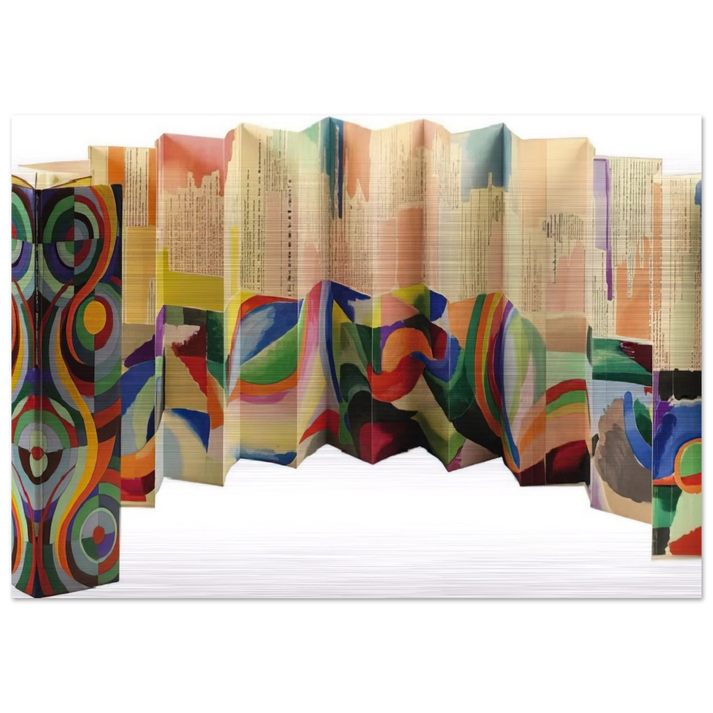 PROSE OF THE TRANS SIBERIAN AND OF LITTLE JEHANNE OF FRANCE 1913 - Sonia Delaunay Brushed Aluminum Print - 70x100 cm / 28x40 inches | Sonia Delaunay Aluminum Print | Sonia Delaunay Prints