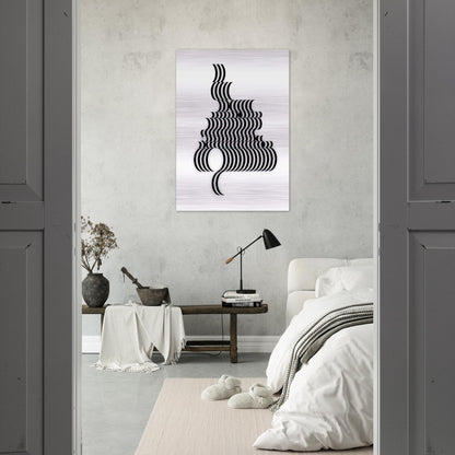 FRAGMENT 2 1965 - Bridget Riley Brushed Aluminum Print - 70x100 cm / 28x40 inches | Bridget Riley Aluminum Print | Bridget Riley Prints