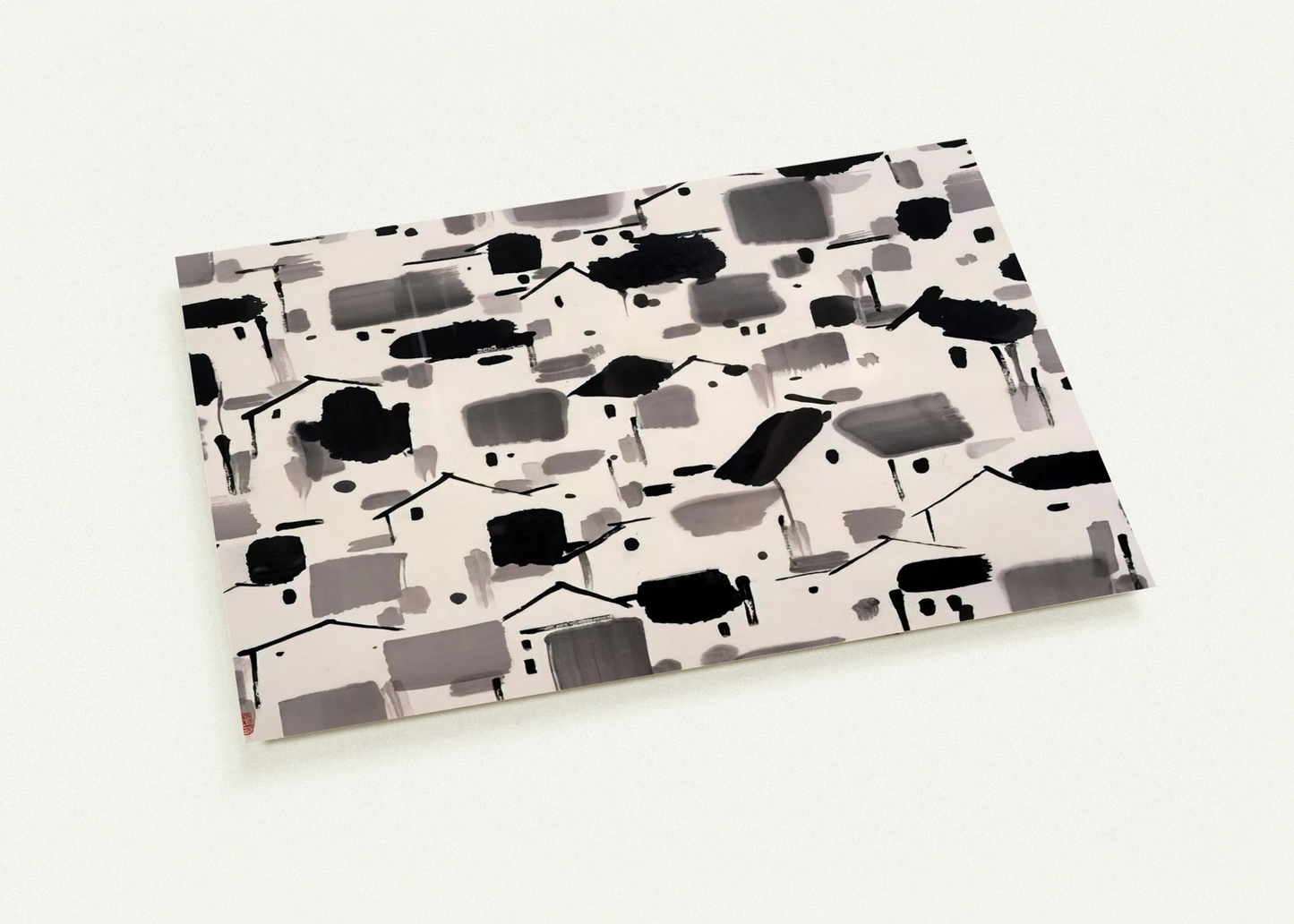 Home of Man - 1999 By Wu Guanzhong Pack of 10 Post Cards | Wu Guanzhong Post Cards | A6 (10.5 x 14.8 cm) - 4.1 x 5.8 inches