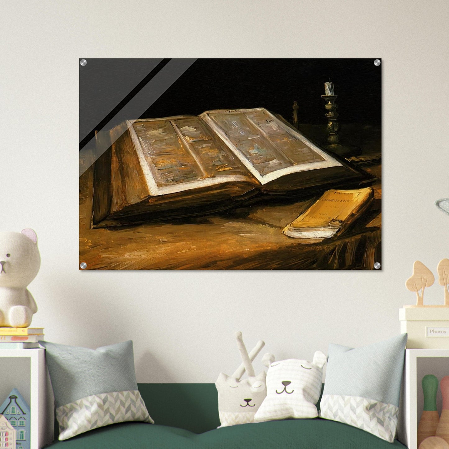 Still Life with Bible - Vincent van Gogh Acrylic Print - 70x100 cm / 28x40″ inches