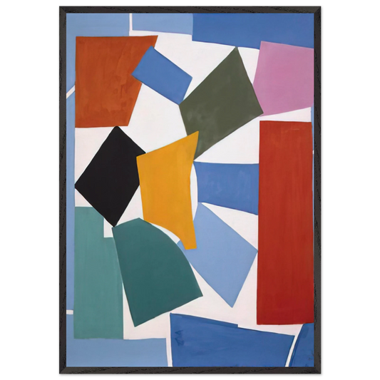 WATUSI HARD EDGE 1963 - Alma Woodsey Thomas 70x100 cm / 28x40 inches Framed Art Print – Black Wooden Frame