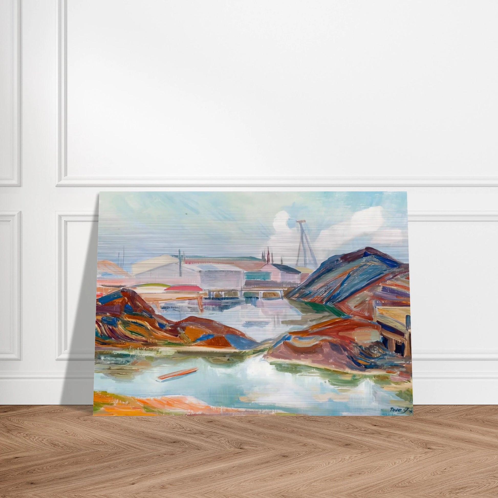 Edisviken - 1937 - Tove Jansson Brushed Aluminum Print - 70x100 cm / 28x40 inches | Tove Jansson Aluminum Print | Tove Jansson Prints
