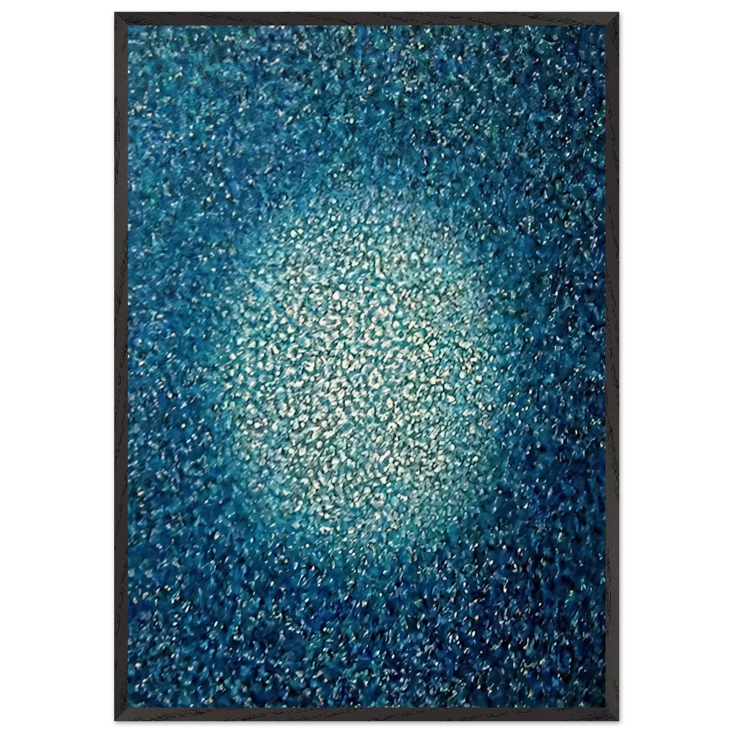 Blue Prescence - 1970 - Richard Pousette-Dart 70x100 cm / 28x40 inches Framed Art Print – Black Wooden Frame