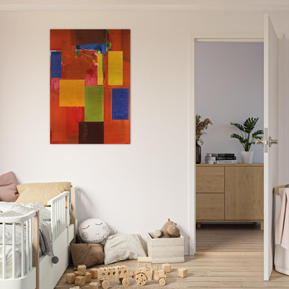 Sanctum Sanctorum - Hans Hofmann Brushed Aluminum Print - 70x100 cm / 28x40 inches | Hans Hofmann Aluminum Print | Hans Hofmann Prints