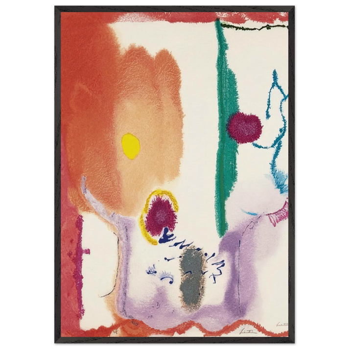 Beginnings - 2002 - Helen Frankenthaler 70x100 cm / 28x40 inches Framed Art Print – Black Wooden Frame