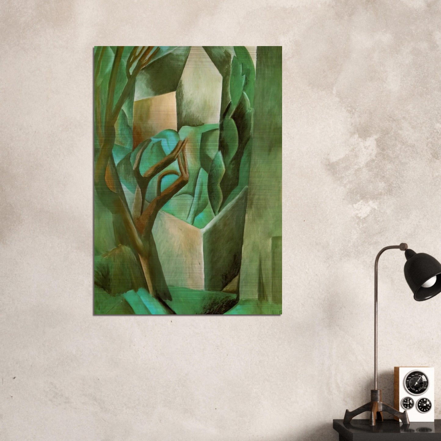 House in the garden - Pablo Picasso Brushed Aluminum Print - 70x100 cm / 28x40 inches | Pablo Picasso Aluminum Print | Pablo Picasso Prints