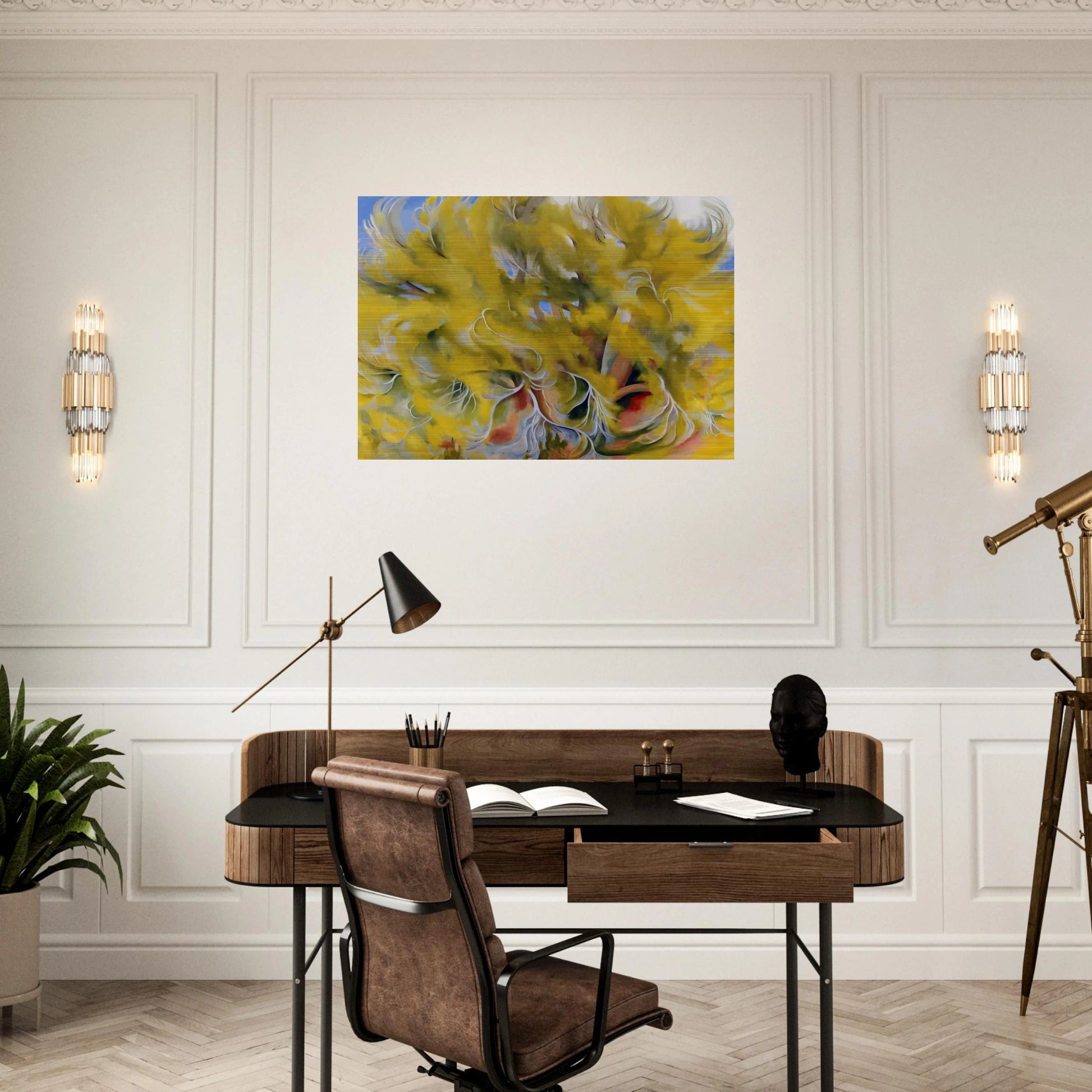 Cottonwood Tree in Spring - Georgia O'Keeffe Brushed Aluminum Print - 70x100 cm / 28x40 inches | Georgia O'Keeffe Aluminum Print | Georgia O'Keeffe Prints