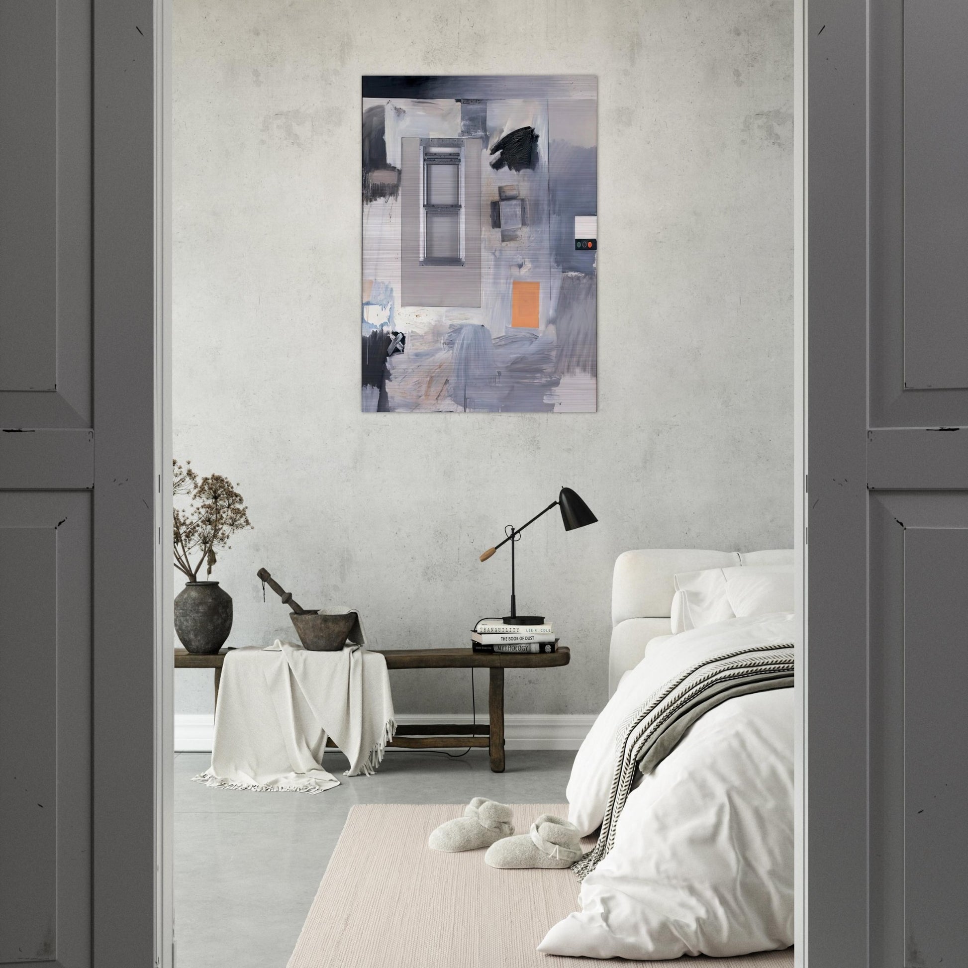 TROPHY V FOR JASPER JOHNS 1962 - Robert Rauschenberg Brushed Aluminum Print - 70x100 cm / 28x40 inches | Robert Rauschenberg Aluminum Print | Robert Rauschenberg Prints