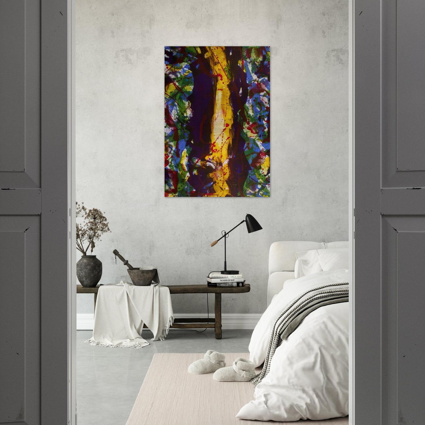Untitled Composition  Lembark 285  - Sam Francis Brushed Aluminum Print - 70x100 cm / 28x40 inches | Sam Francis Aluminum Print | Sam Francis Prints
