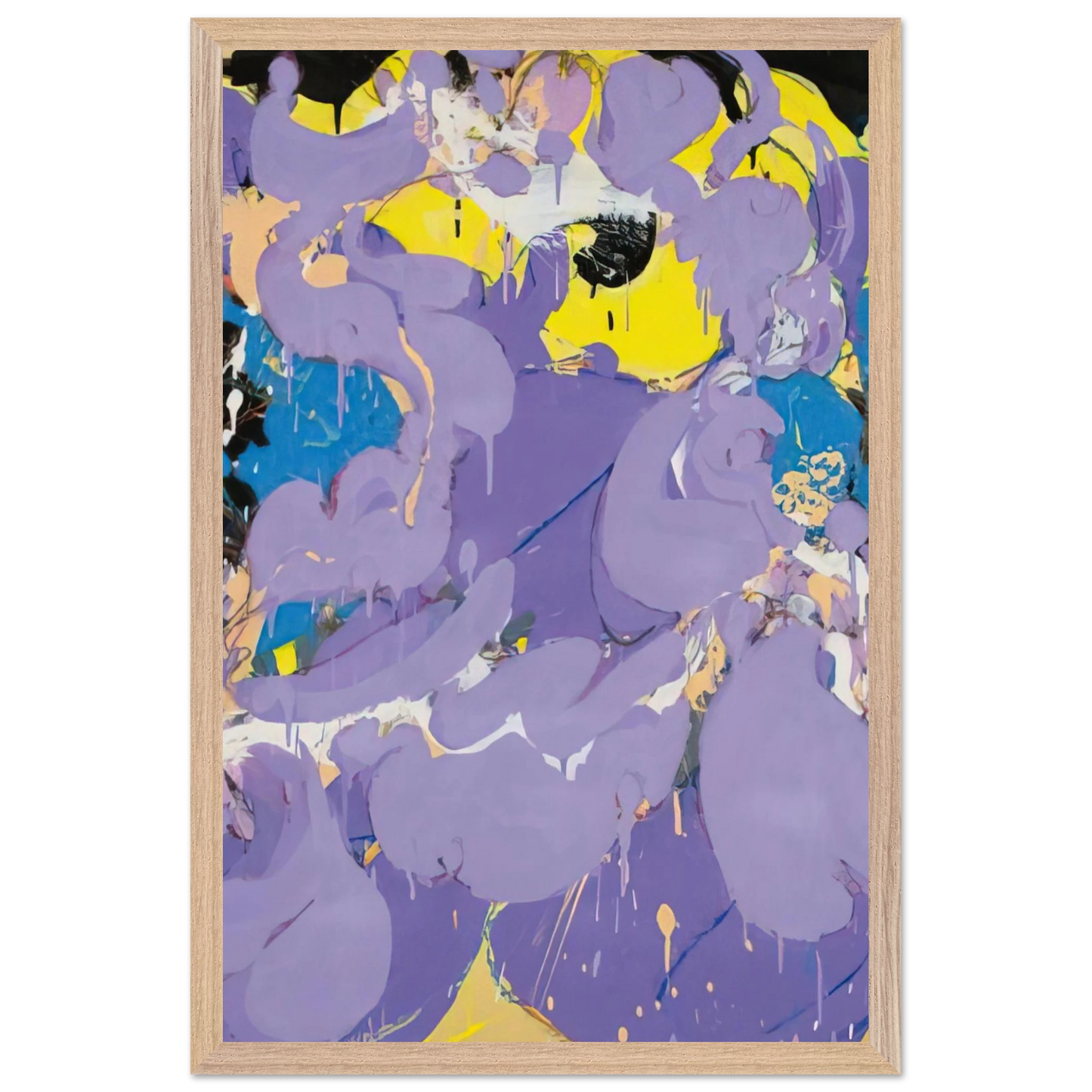 Helen Frankenthaler - Untitled - 1978 Wall art - A2 (42 x 59.4  cm) - Premium Wooden Framed Poster With Fine Art Paper-canvas - Black frame