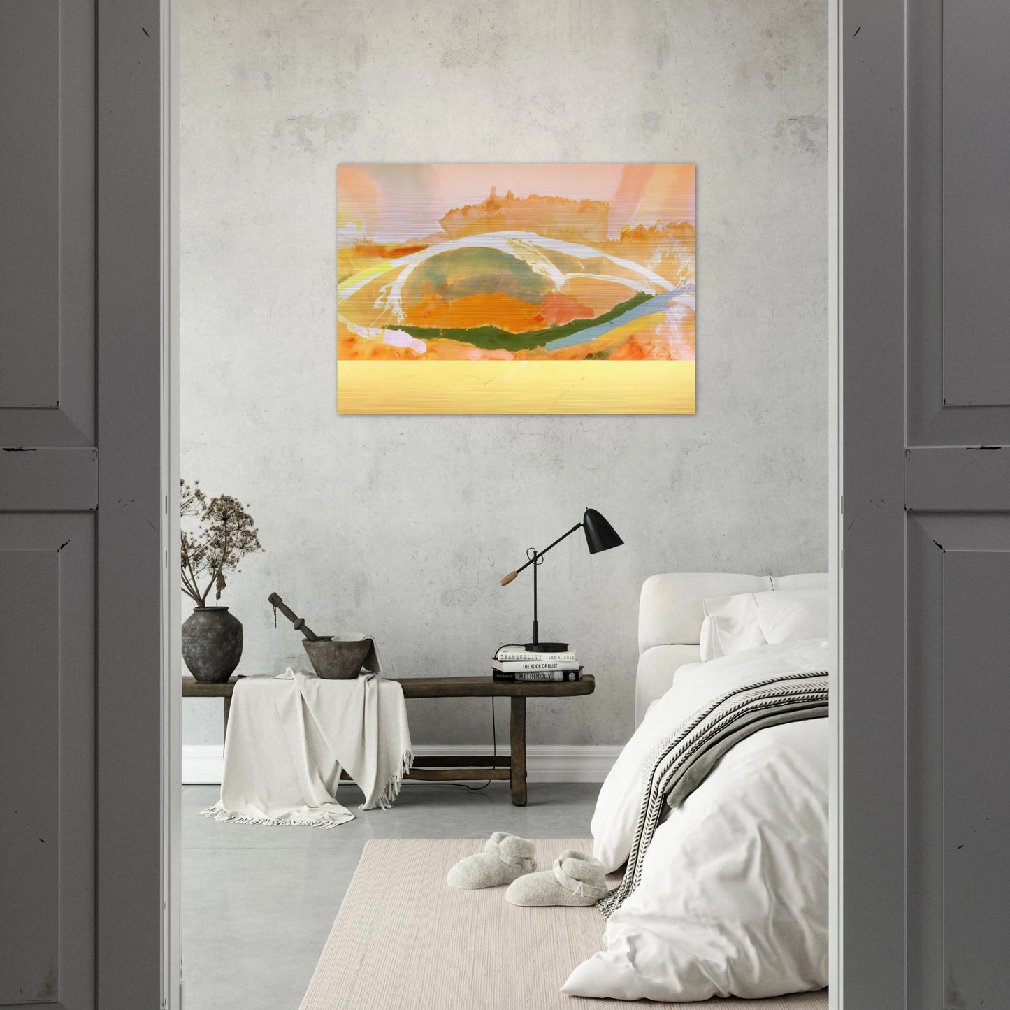 Sunday Afternoon - 1969 - Ronnie Landfield Brushed Aluminum Print - 70x100 cm / 28x40 inches | Ronnie Landfield Aluminum Print | Ronnie Landfield Prints
