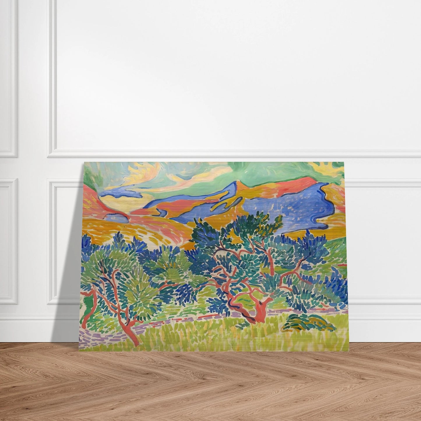 MOUNTAINS AT COLLIOURE 1905 - Andre Derain Brushed Aluminum Print - 70x100 cm / 28x40 inches | Andre Derain Aluminum Print | Andre Derain Prints