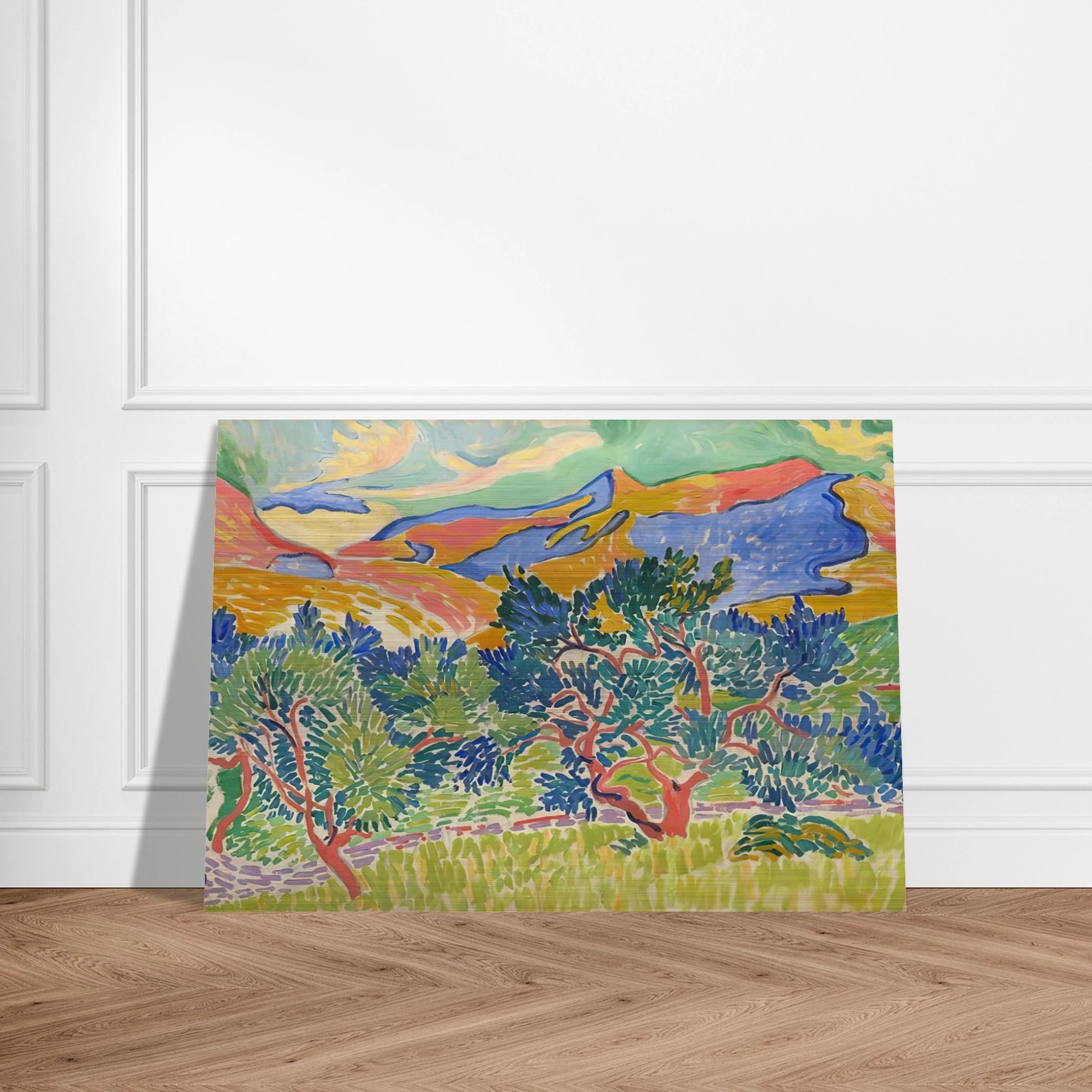 MOUNTAINS AT COLLIOURE 1905 - Andre Derain Brushed Aluminum Print - 70x100 cm / 28x40 inches | Andre Derain Aluminum Print | Andre Derain Prints